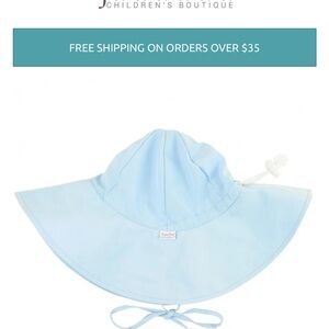 Ruffle Butts Light Blue Kids Sun Hat